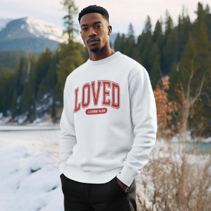 LOVT AV CHRIST Valentine Scripture Manar White Lång Ärmad Tröja