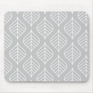 Lövtryck Mousepad - grå färg Musmatta