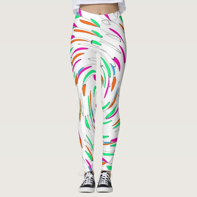 Lövtryckta Leggings (Framsida)