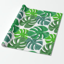 Lövverk Tropiska Monstera blad Presentpapper