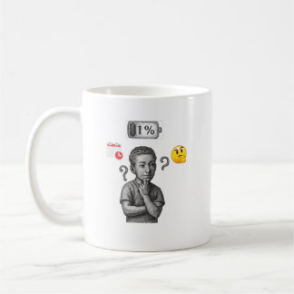 Low Battery Aesthetic • Daily Life Struggle Mug Kaffemugg