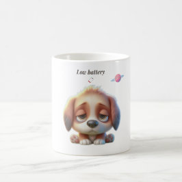 Low Battery Dog Meme Kaffemugg