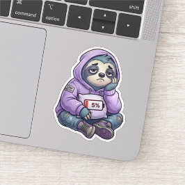 Low Battery Sloth Cute Burnout Mood Sticker Klistermärken