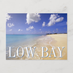 Low Bay Beach, Barbuda, Antigua Grattis på födel Vykort