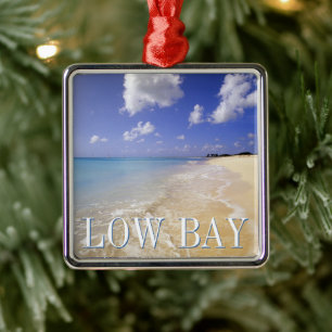 Low Bay Beach, Barbuda, Antigua Julgransprydnad Metall