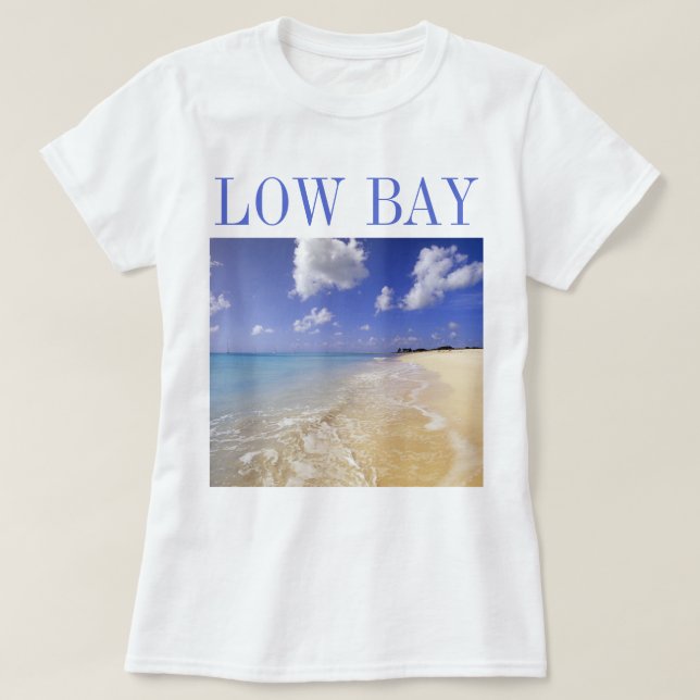 Low Bay-stranden, Barbuda, Antigua T Shirt (Design framsida)