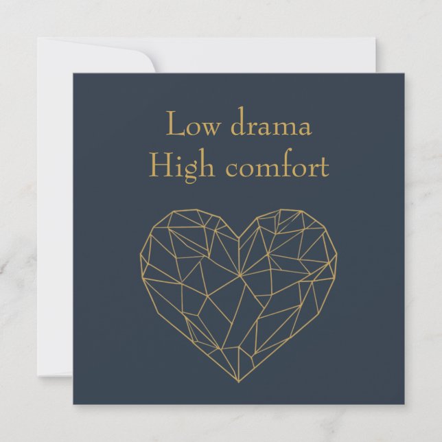 Low Drama High Comfort Julkort (Framsida)