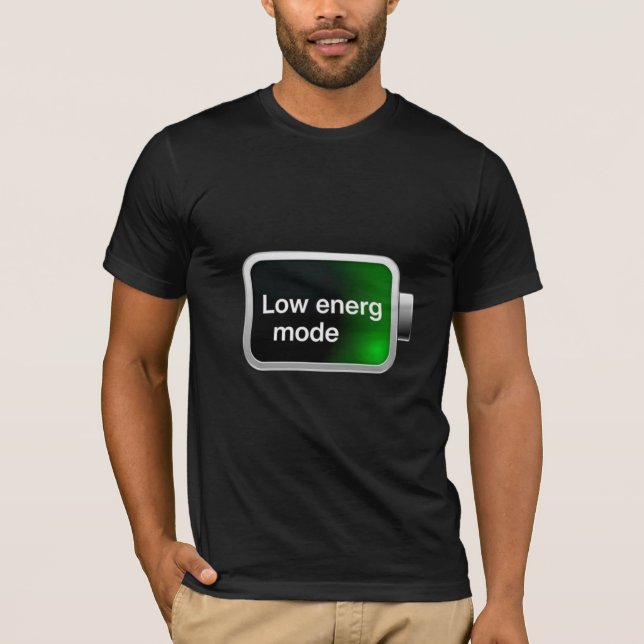 Low Energy Mode Battery Icon Digital Graphic T Shirt (Framsida)