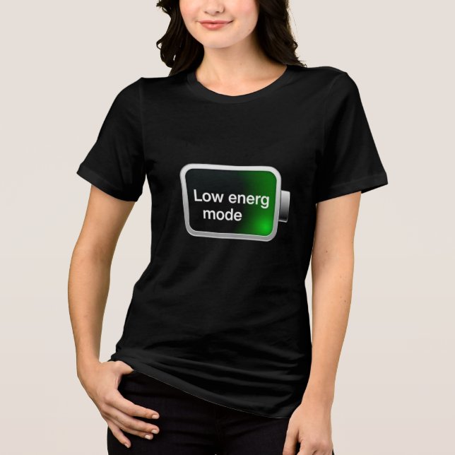 Low Energy Mode Battery Icon Digital Graphic T Shirt (Framsida)