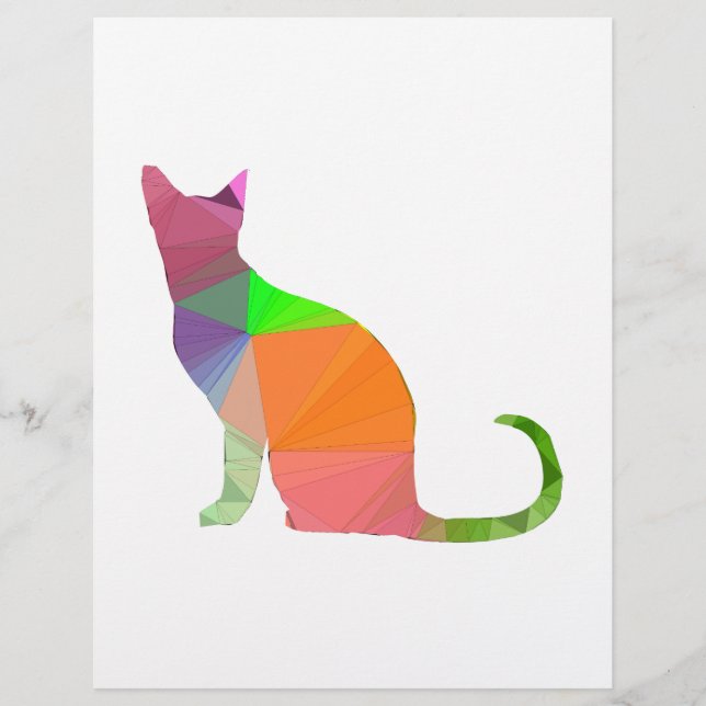 Low Poly Cat Silhouette (Framsida)