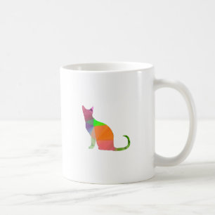 Low Poly Cat Silhouette Kaffemugg