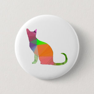 Low Poly Cat Silhouette Knapp