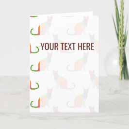 Low Poly Colorful Cat Pattern Announcement Meddelande