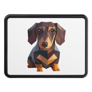 Low Poly Dachshund - Toppen Cute Miniature Dachshu Dragkroksskydd