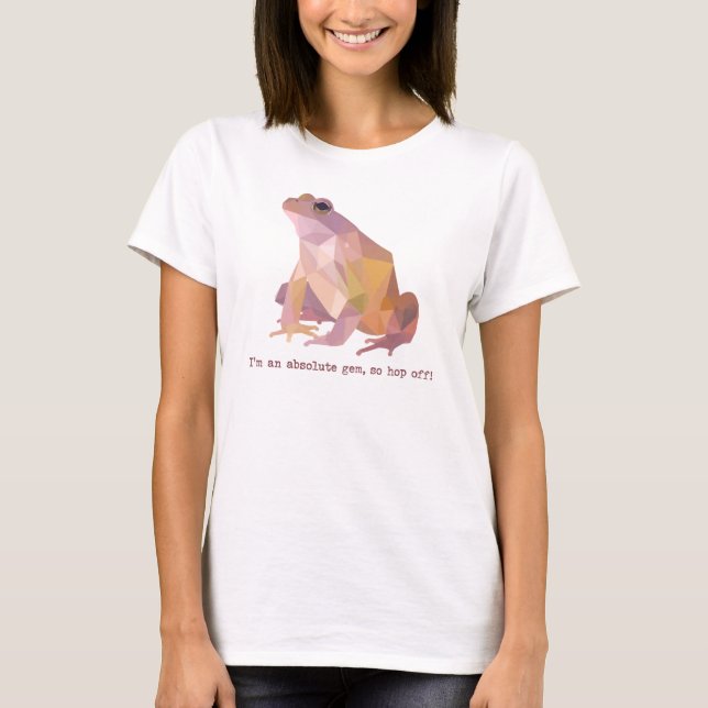 Low Poly Frog “I’m an absolute gem” Women's T Shirt (Framsida)