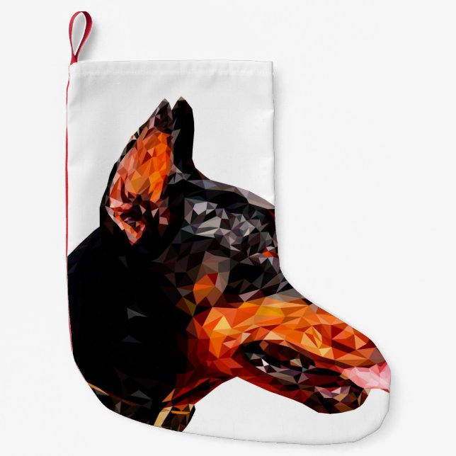 Low poly triangle abstract design liten julstrumpa (Framsidan)