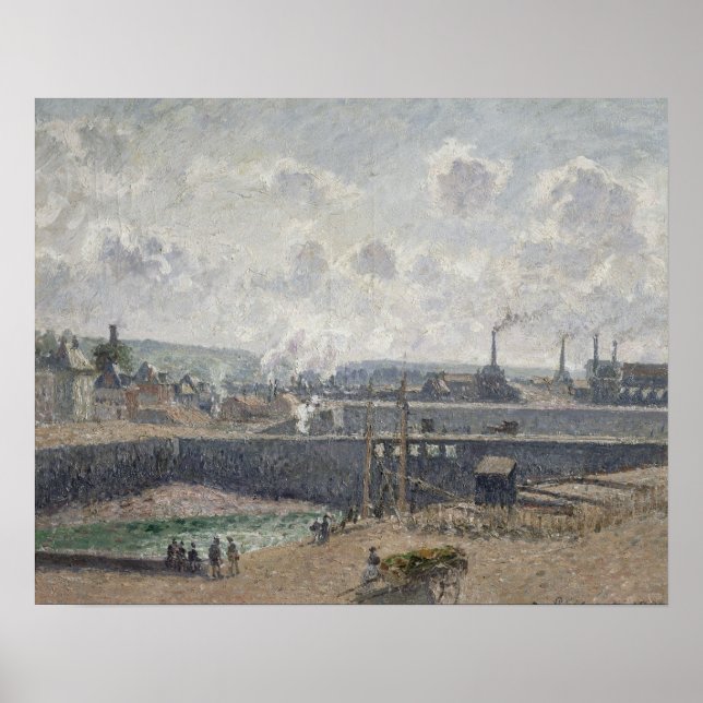 Low Tide at Duquesne Docks, Dieppe, 1902 Poster (Framsidan)