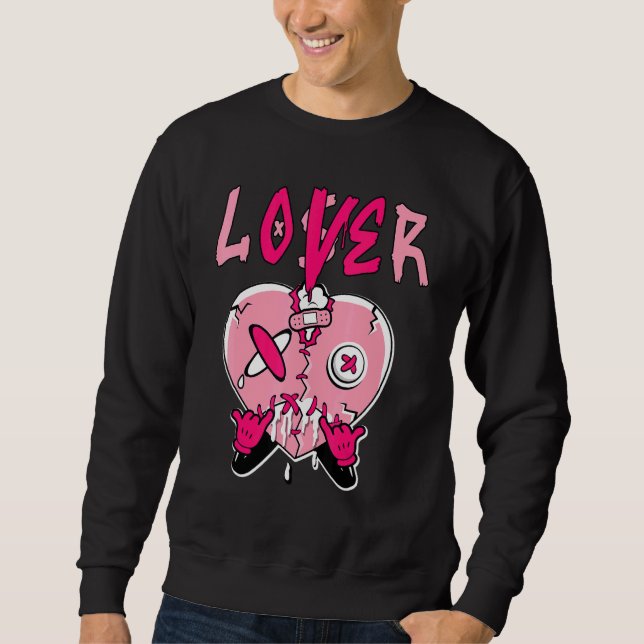 Low Triple Pink Loser   Heart Dripping Triple Pink Lång Ärmad Tröja (Framsida)