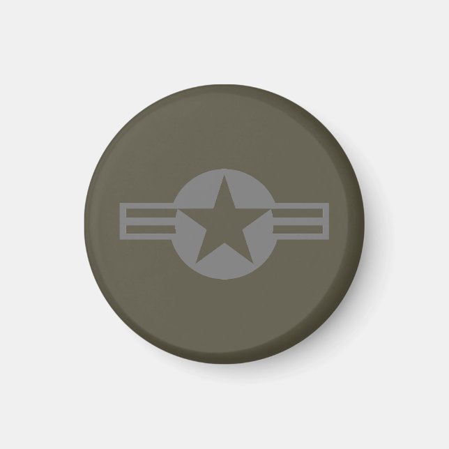 Low Visibility Grey Roundel of the US Air Forces Magnet (Framsidan)