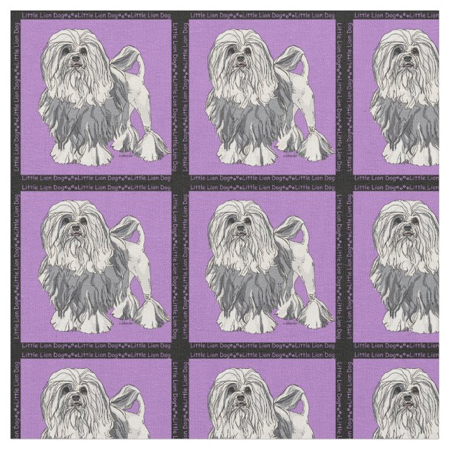 Lowchen 2 flytta sig mycket långsamt A Tyg (Närbild)