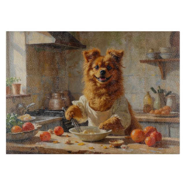 Lowchen Cooking in Kitchen (Framsidan)