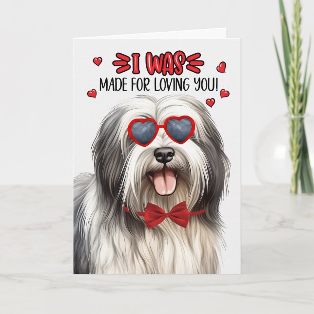 Lowchen Hund Made for Loving You Valentine Helgkort (Framsida)