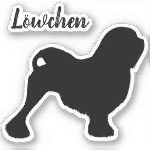 Lowchen Hund Silhouette Vinyl Decal Klistermärken