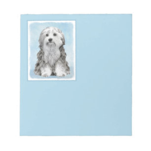 Lowchen Painting - Cute Original Hund Art Anteckningsblock