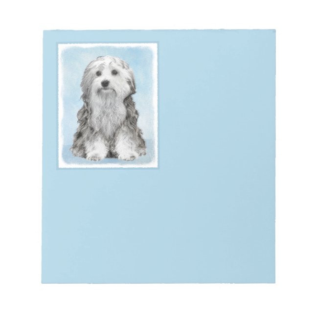 Lowchen Painting - Cute Original Hund Art Anteckningsblock (Framsida)