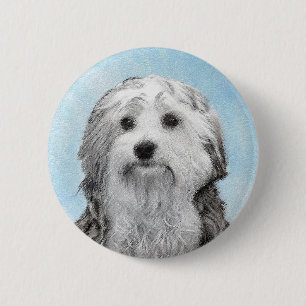 Lowchen Painting - Cute Original Hund Art Knapp