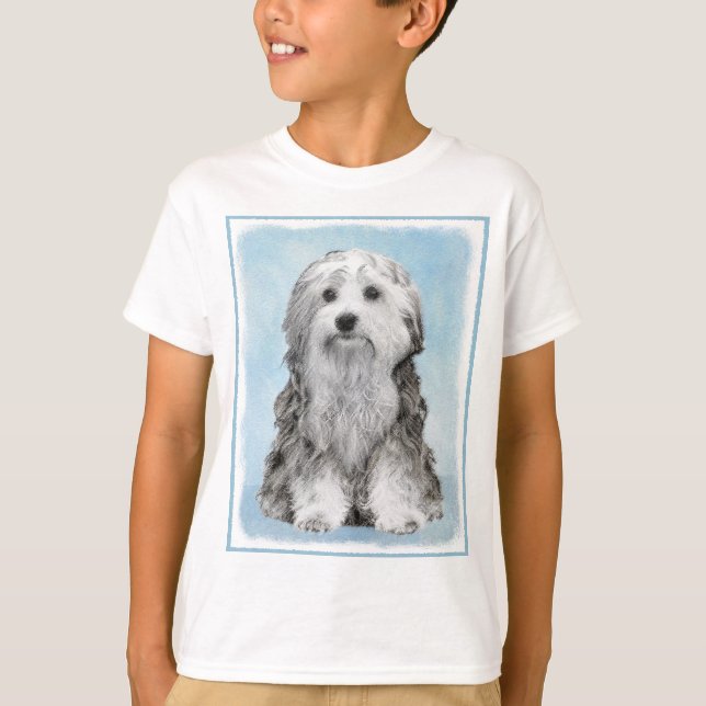 Lowchen Painting - Cute Original Hund Art T Shirt (Framsida)