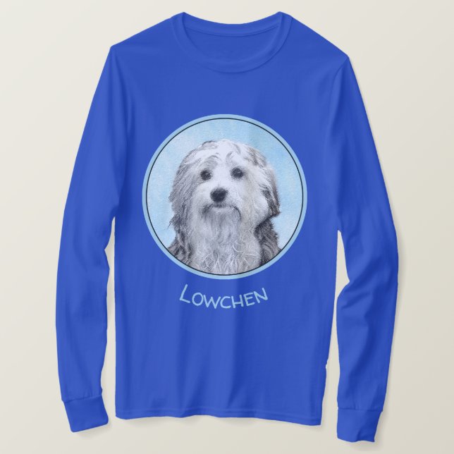 Lowchen Painting - Cute Original Hund Art T Shirt (Design framsida)
