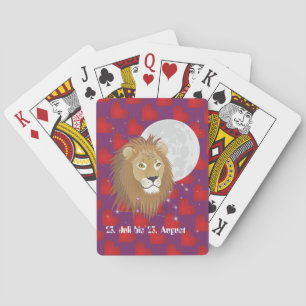 Löwe 23. Juli bis 22. August Kartenspiel Spel Kort