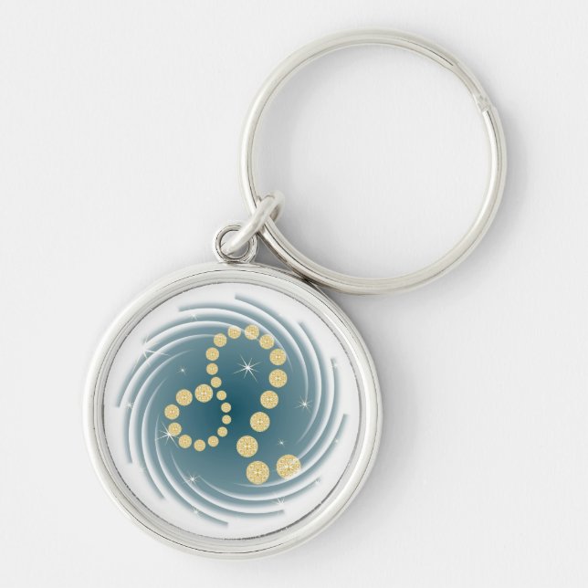 Löwe 23. Juli bis 22. August Schlüsselanhänger Rund Silverfärgad Nyckelring (Framsidan)