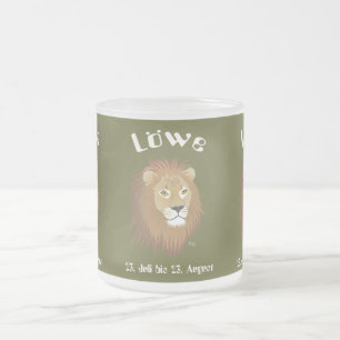 Löwe 23. Juli bis 22. August Tasse Frostad Glasmugg