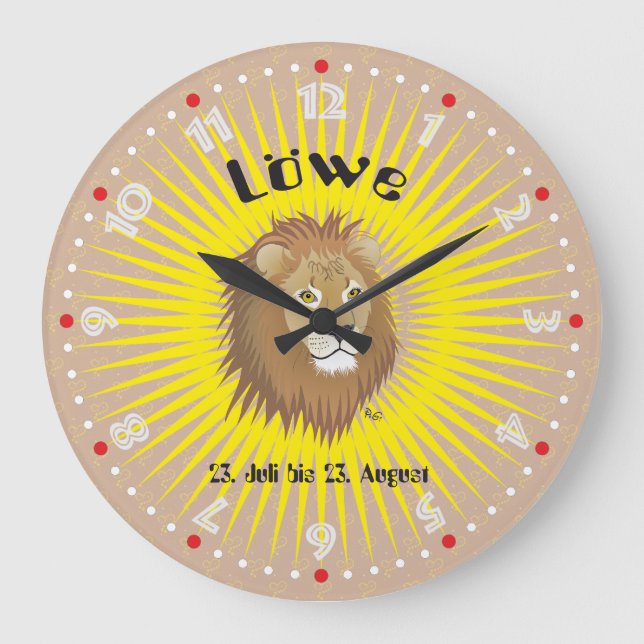 Löwe 23. Juli bis 22. August Uhr Stor Klocka (Framsida)