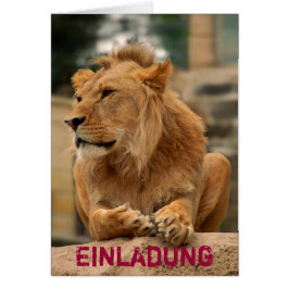 Löwe mit Punkerfrisur Hälsningskort