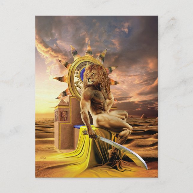 Löwe - Postkarte Vykort (Framsida)