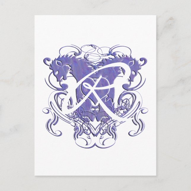 Löwe Rampant Renaissance Bröllop Vykort (Framsida)