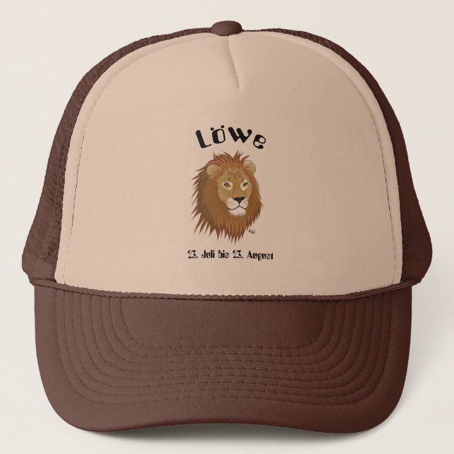 Löwe - Sternzeichen Cap Truckerkeps (Framsida)