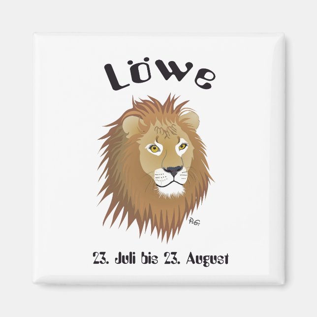 Löwe Sternzeichen Magnet (Framsidan)