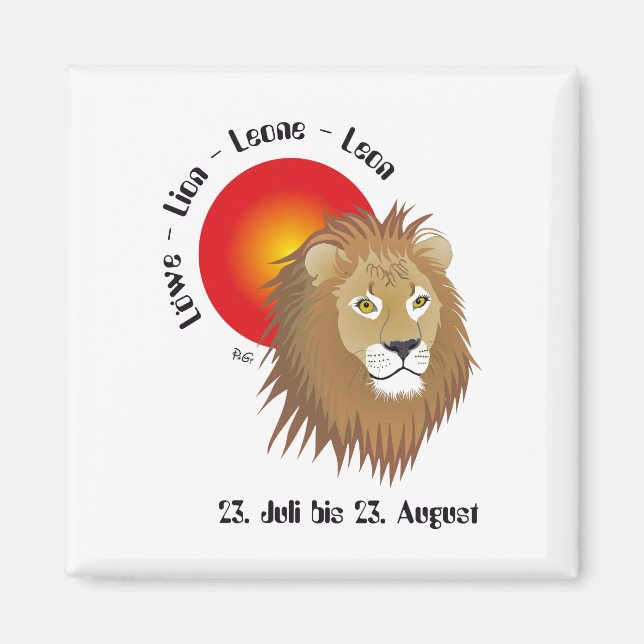 Löwe Sternzeichen Magnet (Framsidan)