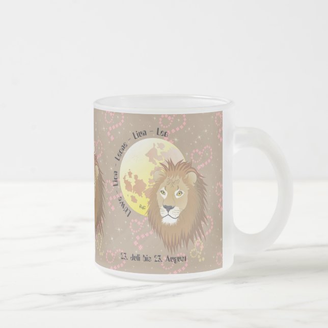 Löwe - Sternzeichen Tasse Frostad Glasmugg (Höger)