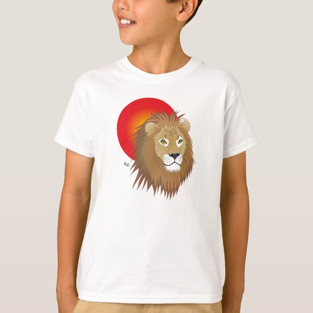 Löwe - Tierkreiszeichen T-Shirt (Framsida)