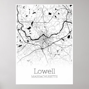 Lowell Karta - Massachusetts - City Karta Poster