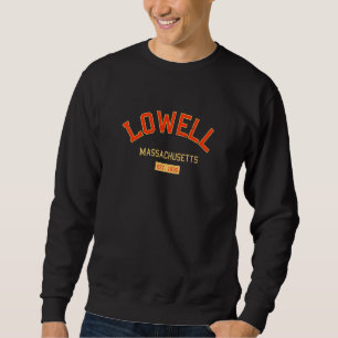 Lowell Massachusetts 1836 Vintage Morsa Retro Lowe Lång Ärmad Tröja