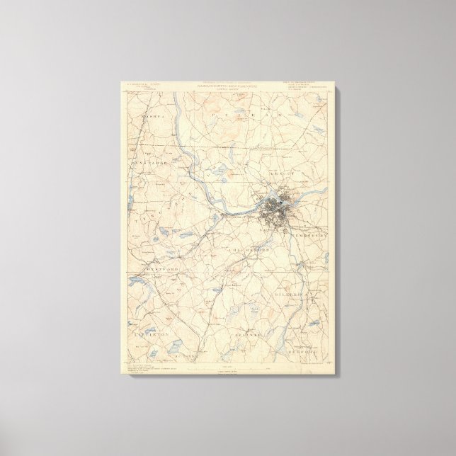 Lowell, Massachusetts Canvastryck (Framsida)