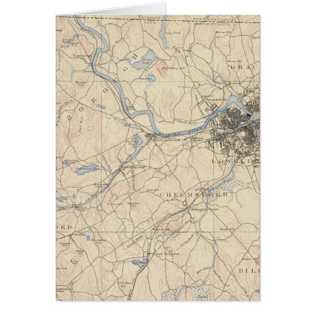 Lowell, Massachusetts Hälsningskort (Framsidan)