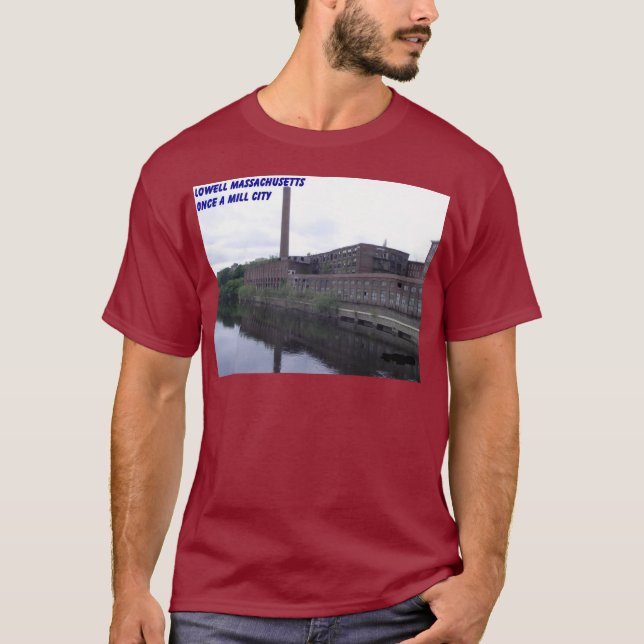 Lowell Massachusetts Mills T Shirt (Framsida)