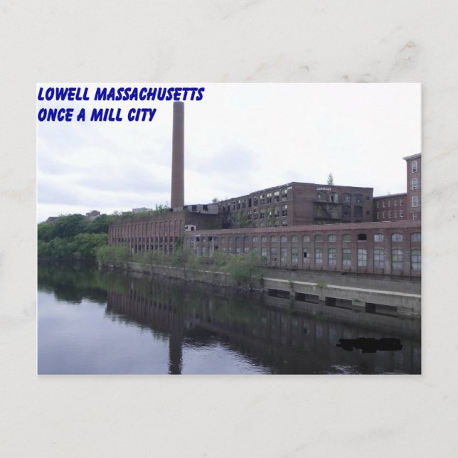 Lowell Massachusetts Mills Vykort (Framsida)